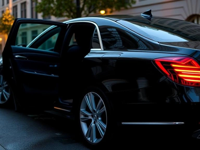 Luxury Black Car, symbolizing San Jose Airport Transfer