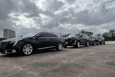 Lavish Ride Luxury black car vehicles, symbolizing the private chauffeur service in Pasadena.