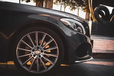 The front of a first-class sedan shows luxury and beauty, symbolizing the SFO Airport Transfer Fleet we use.
