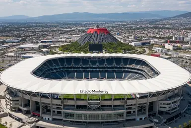 AI Image: Aerial view of Monterey BBVA Stadium