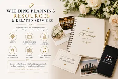 Houston wedding planning resources with luxury chauffeur transportation services for venues, hotels, honeymoon travel, and wedding coordination