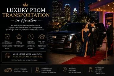 A group of teenagers in formal prom attire are enjoying the celebration inside a decorated hall, symbolizing Lavish Ride’s prom limo service in Houston.