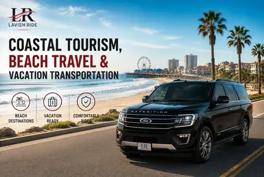 Luxury Cadillac Escalade transportation for beach vacations and coastal travel along the Texas Gulf Coast.