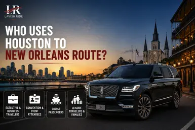 Luxury Lincoln Navigator transportation for business travelers, convention attendees, cruise passengers, and families traveling between Houston and New Orleans.