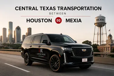 Cadillac Escalade providing luxury transportation between Houston and Mexia, connecting Central Texas travelers with comfortable, private chauffeured service.