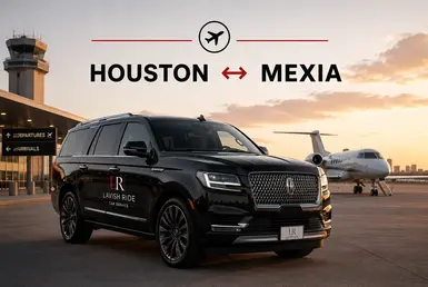 Lincoln Navigator providing airport transfers between Houston and Mexia, offering luxury chauffeured transportation with airport pickup, luggage assistance, and comfortable Central Texas travel.
