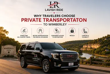 GMC Yukon providing private transportation to Wimberley, offering comfortable Hill Country travel, privacy, flexible scheduling, and convenient access to local destinations.