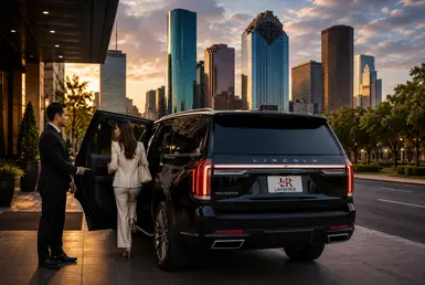 Houston Private City Tours with a luxury Lincoln Navigator and professional chauffeur in downtown Houston.