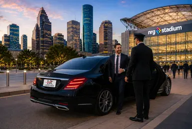 Luxury transportation service for Houston stadiums, concerts, and entertainment venues featuring professional chauffeur and black car service.