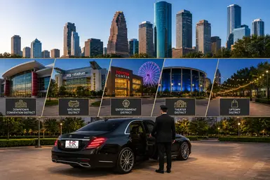 Luxury transportation serving Houston’s major event districts, convention centers, stadiums, entertainment venues, and nightlife areas.