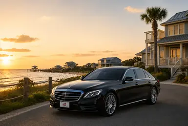 Mercedes-Benz S-Class providing luxury transportation to Collegeport, serving coastal vacations, waterfront properties, family visits, and private travel along the Texas Gulf Coast.