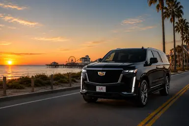 Luxury Cadillac Escalade transportation for beach vacations and coastal travel along the Texas Gulf Coast.