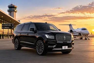Lincoln Navigator providing airport transfers between Houston and Mexia, offering luxury chauffeured transportation with airport pickup, luggage assistance, and comfortable Central Texas travel.