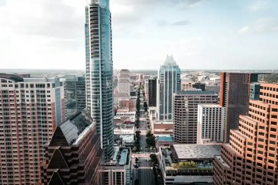 high-angle photography of highrise building