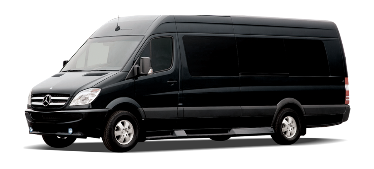 Black luxurious Mercedes Sprinter Van